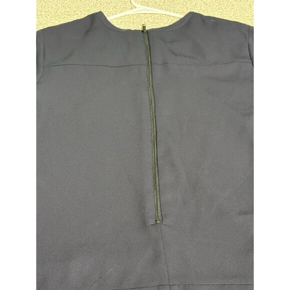 THEORY Eliora Shift Dress Short Sleeve with Pockets Navy size 12 - Picture 3 of 9